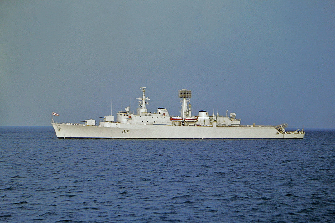 HMS Glamorgan D19 Royal Navy County class Destroyer Photo Print or Framed Print - Hampshire Prints