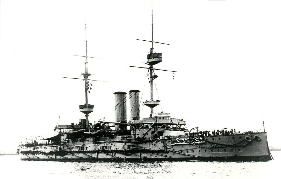 HMS Ocean 1898 Royal Navy pre dreadnought battleship Photo Print or Framed Print - Hampshire Prints