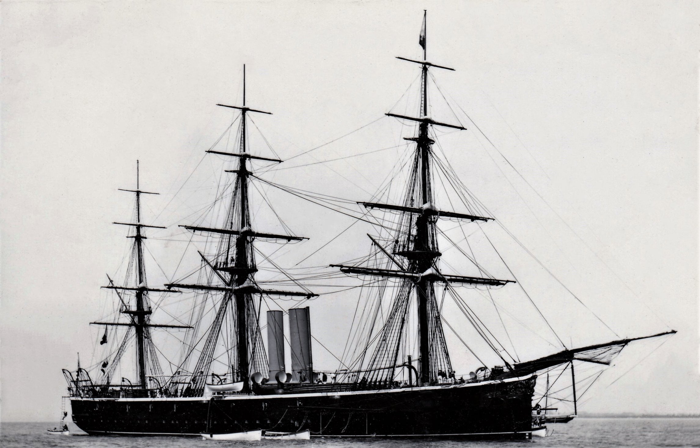 HMS Rover (1874) Photo Print - Starboard Side - Royal Navy Iron Screw ...