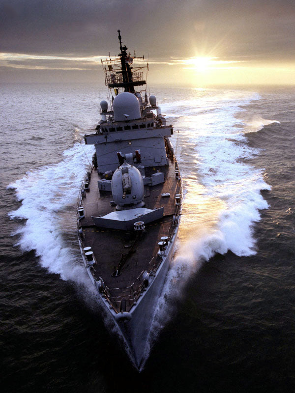 HMS Southampton (D90) Photo Print - High Bow View at Sunset - Royal Navy Type 42 Destroyer Hampshire Prints 6 x 4 No Frame No