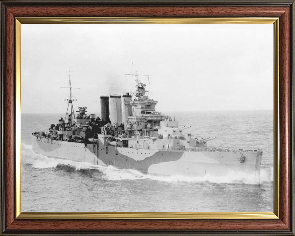 HMS Devonshire (39) Photo Print - Starboard Side - Royal Navy County Class Cruiser Hampshire Prints 10 x 8 Classic Frame No
