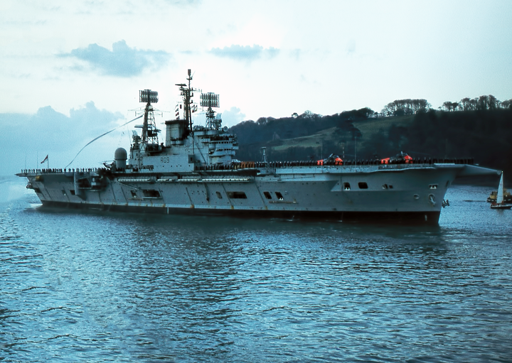 HMS Ark Royal R09 Royal Navy Audacious class aircraft carrier Photo Print or Framed Print - Hampshire Prints