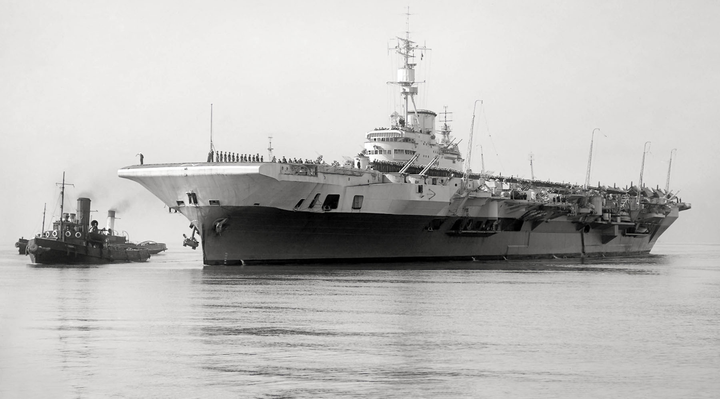 HMS Implacable R86 Royal Navy Implacable Class Aircraft Carrier Photo Print or Framed Print - Hampshire Prints