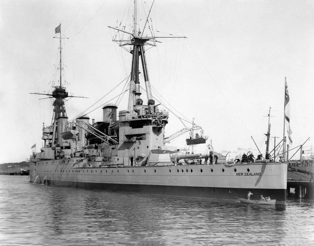 HMS New Zealand (1911) Photo Print - In Port - Royal Navy Indefatigable Class Cruiser Hampshire Prints 6 x 4 No Frame No