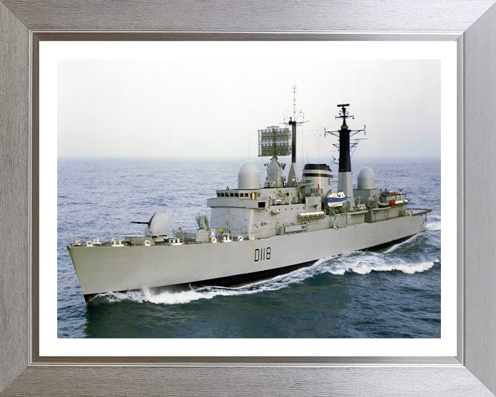 HMS Coventry (D118) Photo Print - At Sea - Royal Navy Type 42 Destroyer Hampshire Prints 10 x 8 Silver Frame Yes