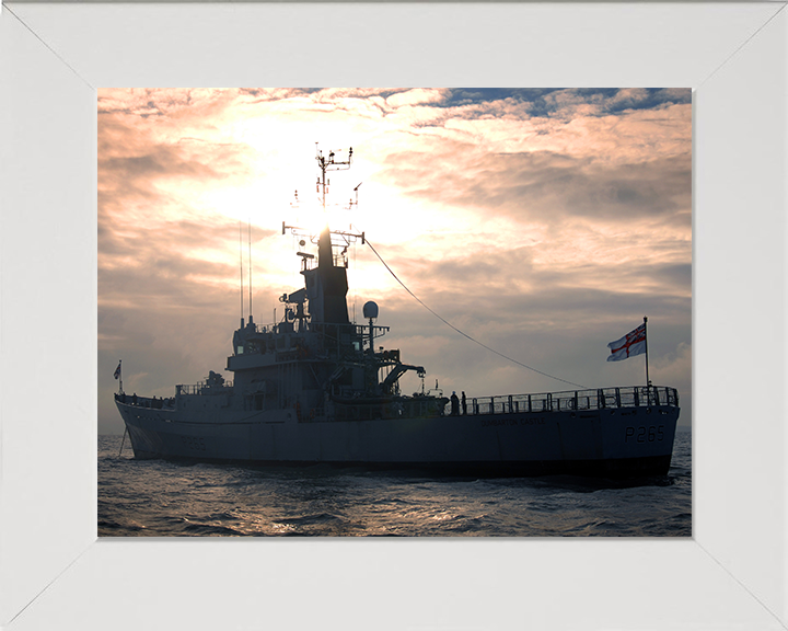 HMS Dumbarton Castle P265 Royal Navy Castle class patrol vessel Photo Print or Framed Print - Hampshire Prints