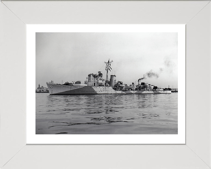 HMS Badsworth L03 Royal Navy Hunt class escort Destroyer Photo Print or Framed Print - Hampshire Prints