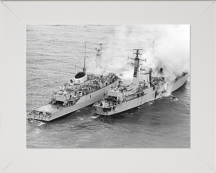 HMS Arrow F173 alongside HMS Sheffield D80 | Falklands War | Photo Print | Framed Print Hampshire Prints