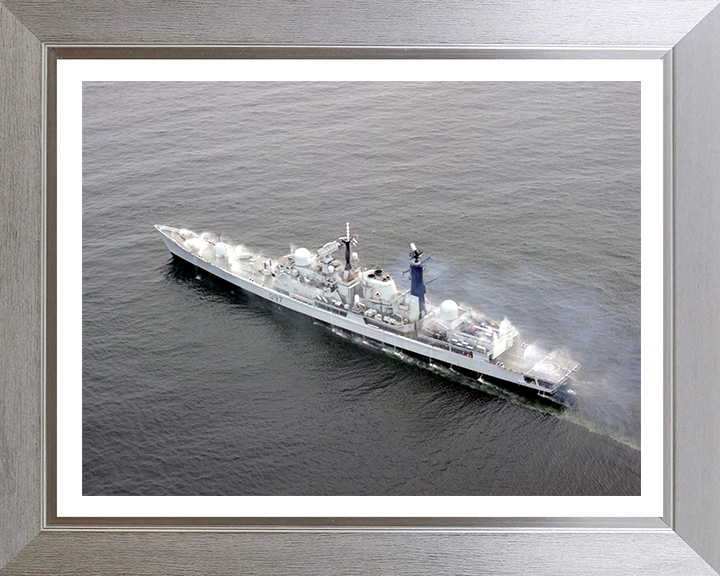 HMS Edinburgh (D97) Photo Print - Pre Wetting - Royal Navy Type 42 Destroyer Hampshire Prints 10 x 8 Silver Frame Yes