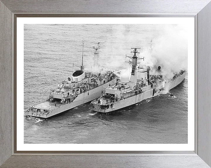 HMS Arrow F173 alongside HMS Sheffield D80 | Falklands War | Photo Print | Framed Print Hampshire Prints