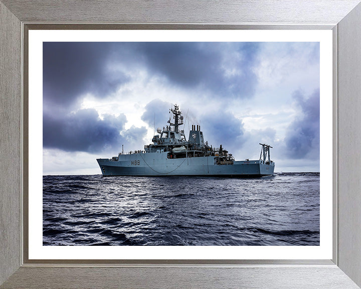 HMS Enterprise H88 Royal Navy hydrographic survey vessel Photo Print or Framed Print - Hampshire Prints