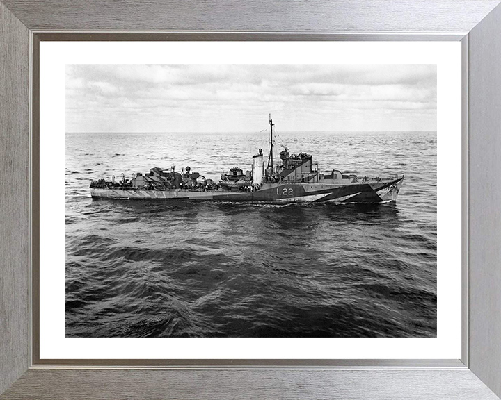 HMS Aldenham L22 Royal Navy Hunt class escort destroyer Photo Print or Framed Print - Hampshire Prints