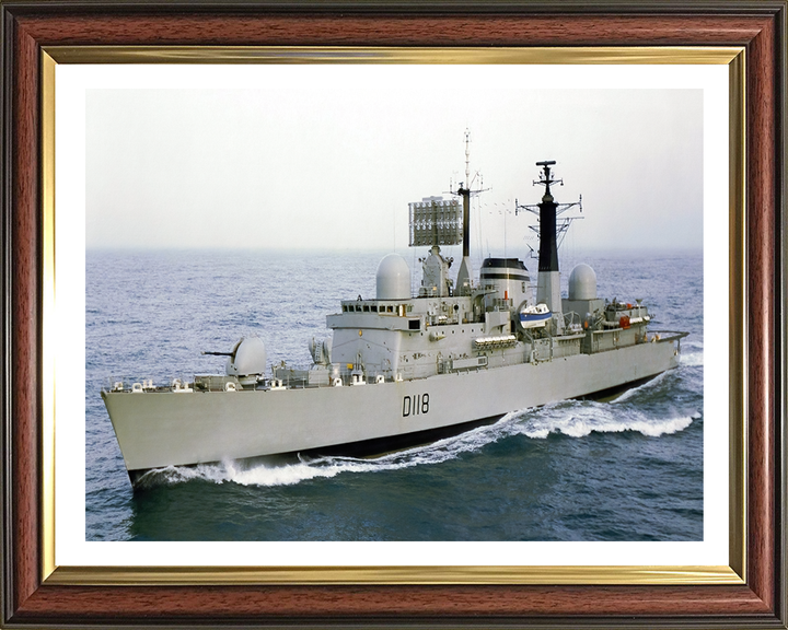 HMS Coventry (D118) Photo Print - At Sea - Royal Navy Type 42 Destroyer Hampshire Prints 10 x 8 Classic Frame Yes
