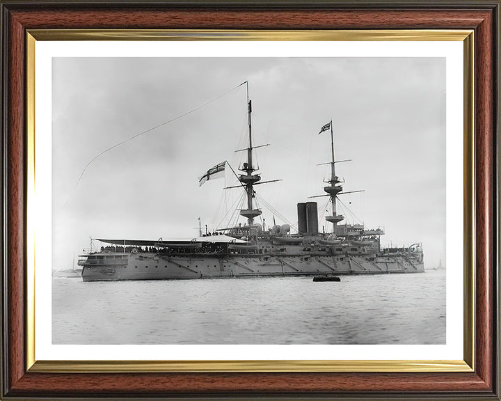 HMS Caesar Royal Navy Majestic class pre dreadnought battleship Photo Print or Framed Print - Hampshire Prints