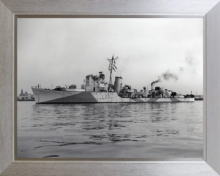 HMS Badsworth L03 Royal Navy Hunt class escort Destroyer Photo Print or Framed Print - Hampshire Prints