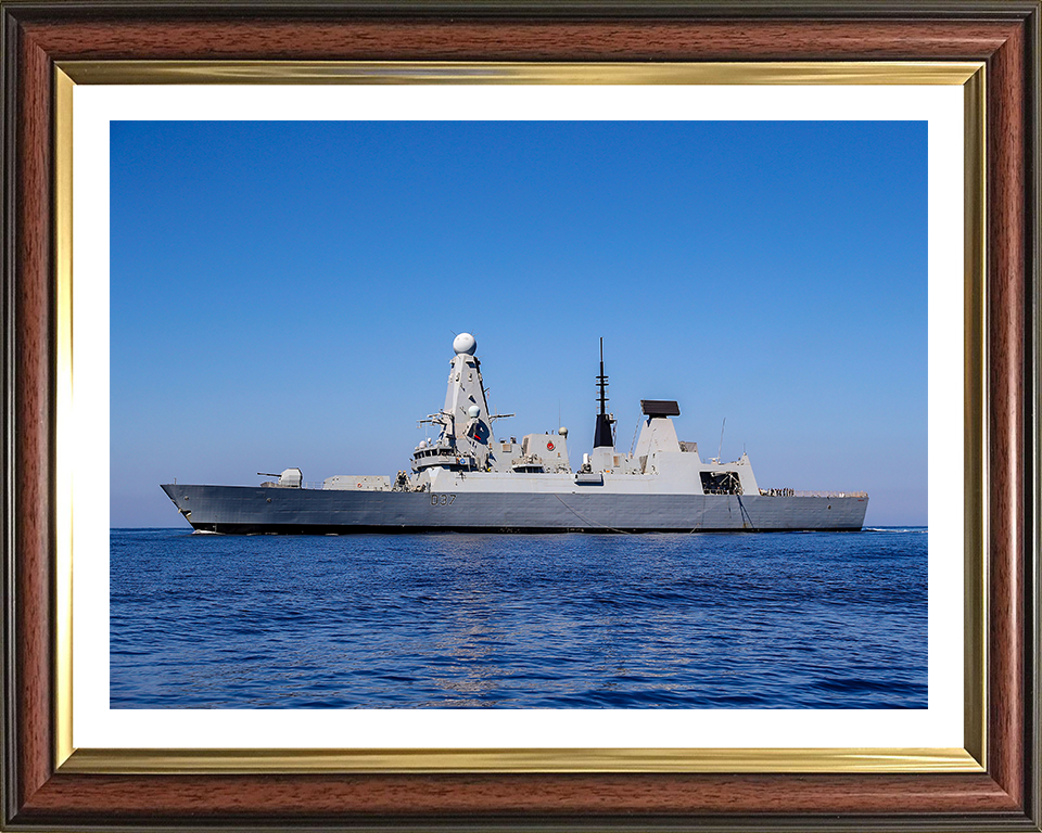 HMS Duncan (D37) Photo Print - Port Beam View - Royal Navy Type 45 Destroyer Hampshire Prints 10 x 8 Classic Frame Yes