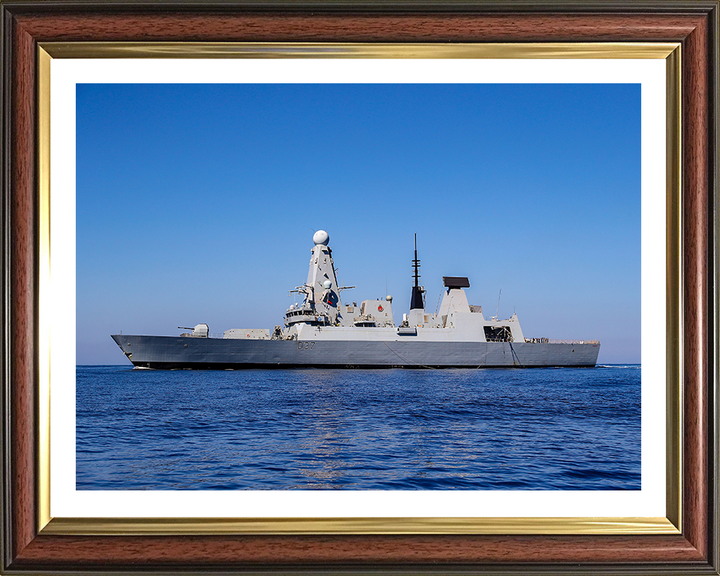 HMS Duncan (D37) Photo Print - Port Beam View - Royal Navy Type 45 Destroyer Hampshire Prints 10 x 8 Classic Frame Yes