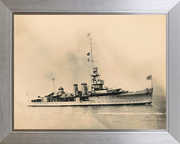HMS Calcutta D82 Royal Navy C class light cruiser Photo Print or Framed Photo Print - Hampshire Prints