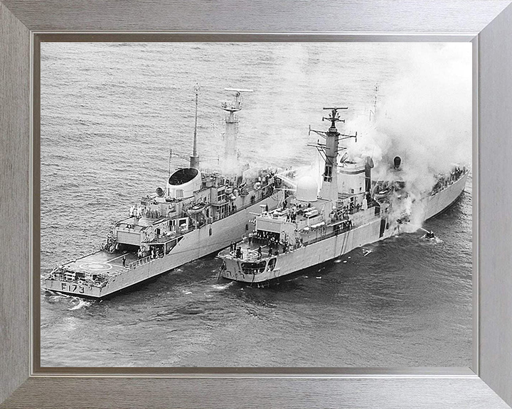 HMS Arrow F173 alongside HMS Sheffield D80 | Falklands War | Photo Print | Framed Print Hampshire Prints