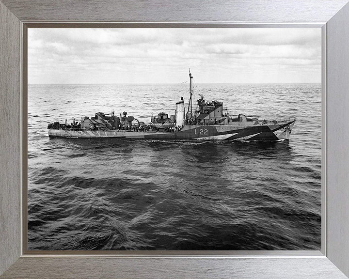 HMS Aldenham L22 Royal Navy Hunt class escort destroyer Photo Print or Framed Print - Hampshire Prints