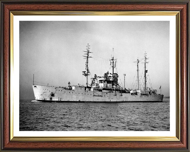 HMS Boxer (F121) Photo Print - Port Side View - Royal Navy Landing Ship Hampshire Prints 10 x 8 Classic Frame Yes