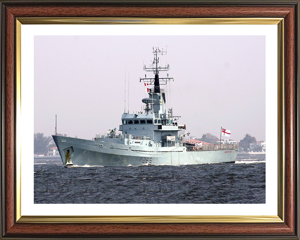 HMS Dumbarton Castle P265 Royal Navy Castle class patrol vessel Photo Print or Framed Print - Hampshire Prints