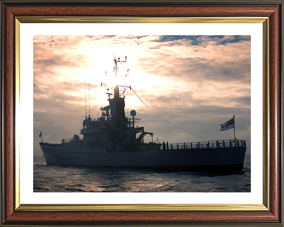 HMS Dumbarton Castle P265 Royal Navy Castle class patrol vessel Photo Print or Framed Print - Hampshire Prints