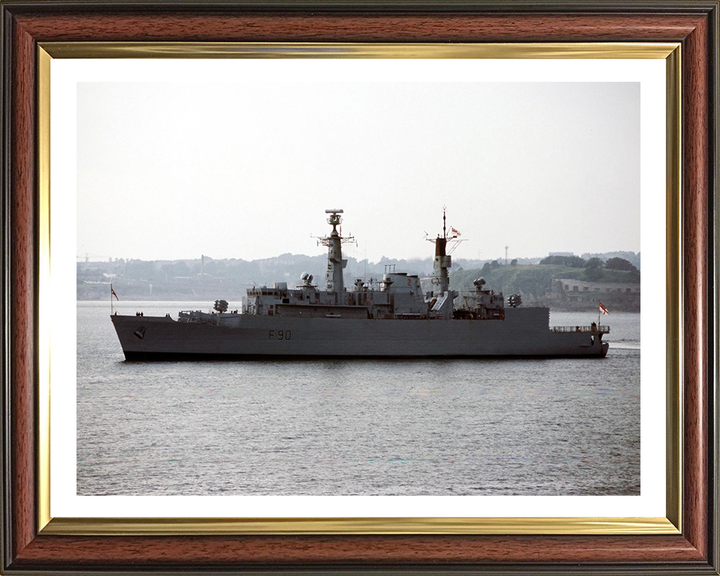 HMS Brilliant (F90) Photo Print - Port Beam View - Royal Navy Type 22 Frigate Hampshire Prints 10 x 8 Classic Frame Yes