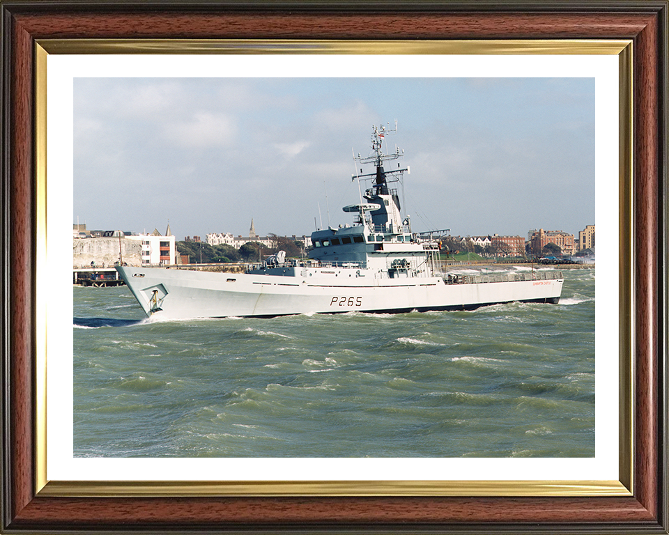 HMS Dumbarton Castle P265 Royal Navy Castle class patrol vessel Photo Print or Framed Print - Hampshire Prints