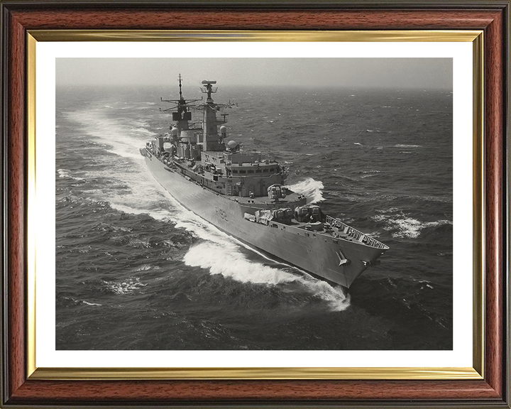 HMS Boxer (F92) Photo Print - High Starboard Bow View - Royal Navy Type 22 Frigate Hampshire Prints 10 x 8 Classic Frame Yes