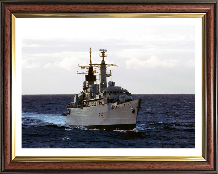 HMS Beaver (F93) Photo Print - Starboard Bow View - Royal Navy Type 22 Frigate Hampshire Prints 10 x 8 Classic Frame Yes