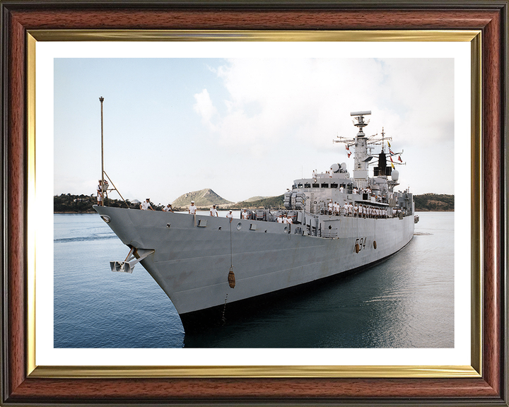 HMS Brave (F94) Photo Print - Entering Harbour - Royal Navy Type 22 Frigate Hampshire Prints 10 x 8 Classic Frame Yes
