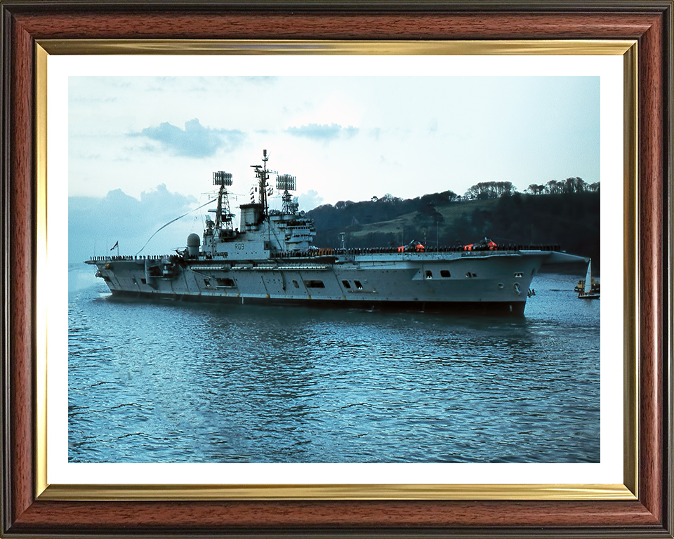 HMS Ark Royal R09 Royal Navy Audacious class aircraft carrier Photo Print or Framed Print - Hampshire Prints