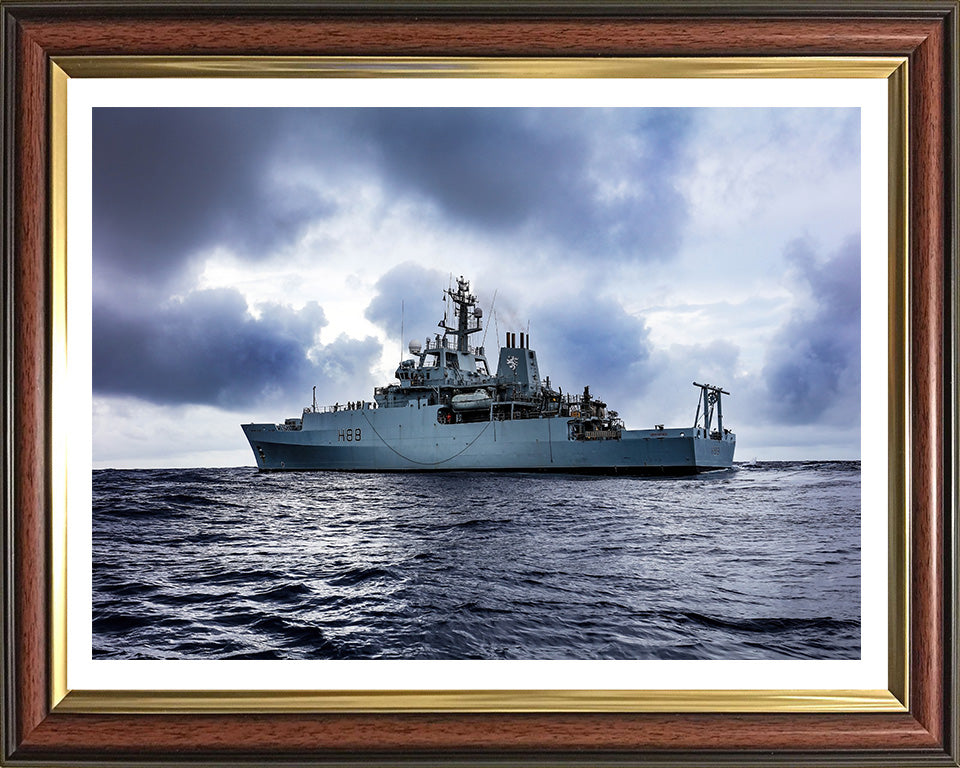 HMS Enterprise H88 Royal Navy hydrographic survey vessel Photo Print or Framed Print - Hampshire Prints