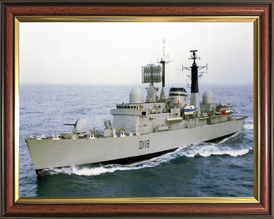 HMS Coventry (D118) Photo Print - At Sea - Royal Navy Type 42 Destroyer Hampshire Prints 10 x 8 Classic Frame No