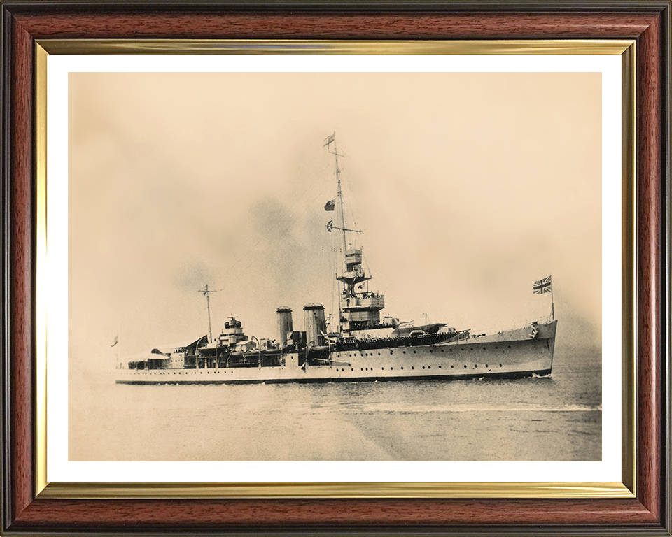 HMS Calcutta D82 Royal Navy C class light cruiser Photo Print or Framed Photo Print - Hampshire Prints