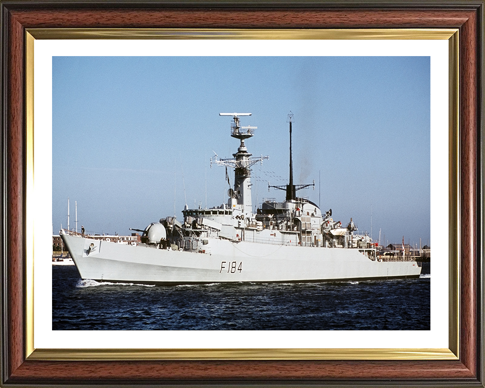 HMS Ardent (F184) Photo Print - Starboard View - Royal Navy Type 21 Frigate Hampshire Prints 10 x 8 Classic Frame Yes