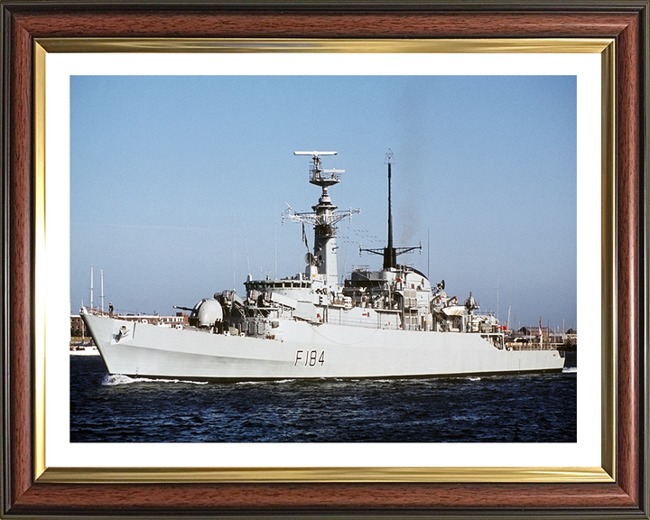 HMS Ardent (F184) Photo Print - Starboard View - Royal Navy Type 21 Frigate Hampshire Prints 10 x 8 Classic Frame Yes