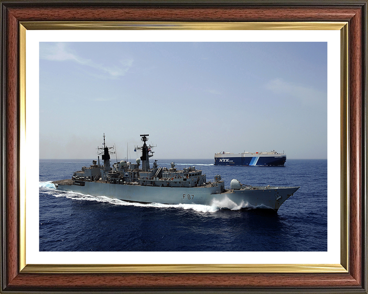 HMS Chatham (F87) Photo Print - Underway starboard View - Royal Navy Type 22 Frigate Hampshire Prints 10 x 8 Classic Frame Yes