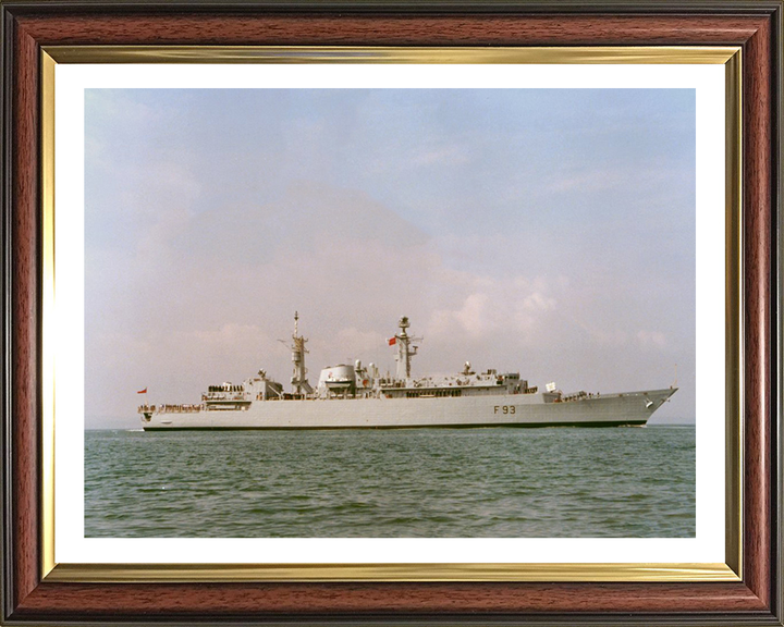 HMS Beaver (F93) Photo Print - Starboard Beam View - Royal Navy Type 22 Frigate Hampshire Prints 10 x 8 Classic Frame Yes
