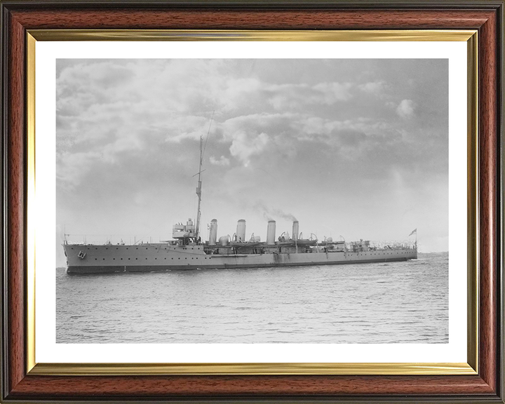 HMS Attentive (1904) Royal Navy Adventure class scout cruiser Photo Print or Framed Photo Print - Hampshire Prints