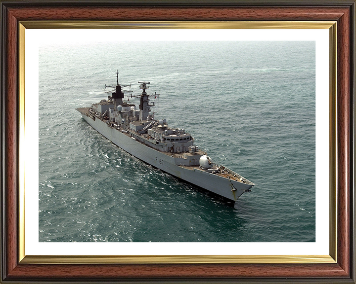 HMS Chatham (F87) Photo Print - Turning to Port - Royal Navy Type 22 Frigate Hampshire Prints 10 x 8 Classic Frame Yes