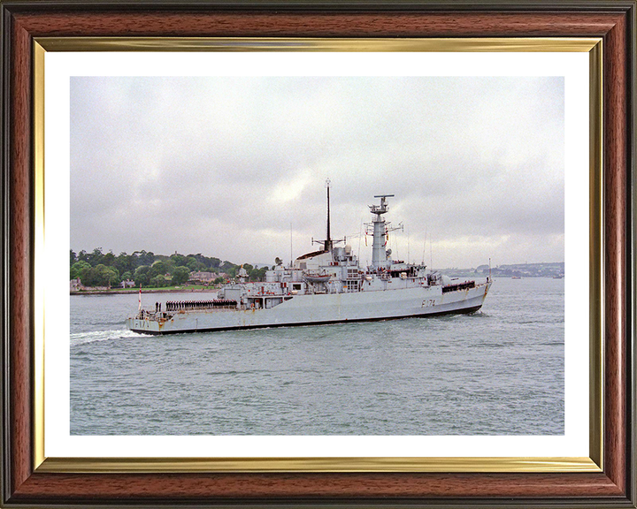 HMS Alacrity (F174) Photo Print - Starboard View - Royal Navy Type 21 Frigate Hampshire Prints 10 x 8 Classic Frame Yes