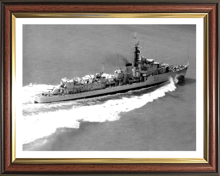 HMS Caprice (D01) Photo Print - High Starboard View - Royal Navy C Class Destroyer Hampshire Prints 10 x 8 Classic Frame Yes