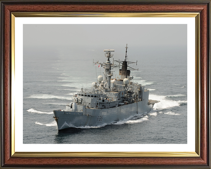 HMS Cumberland (F85) Photo Print - Turning to Starboard - Royal Navy Type 22 Frigate Hampshire Prints 10 x 8 Classic Frame Yes