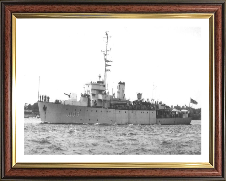 HMS Acute J106 Royal Navy Algerine class minesweeper Photo Print or Framed Print - Hampshire Prints