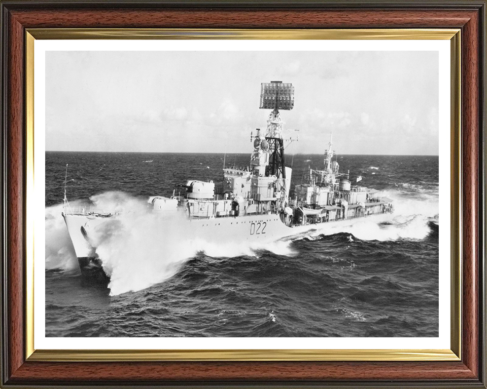 HMS Aisne D22 Royal Navy Battle Class fleet destroyer Photo Print or Framed Print - Hampshire Prints