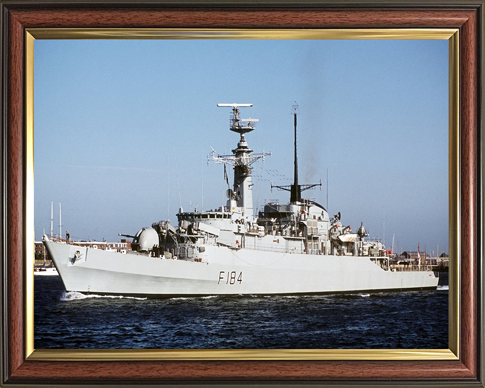 HMS Ardent (F184) Photo Print - Starboard View - Royal Navy Type 21 Frigate Hampshire Prints 10 x 8 Classic Frame No