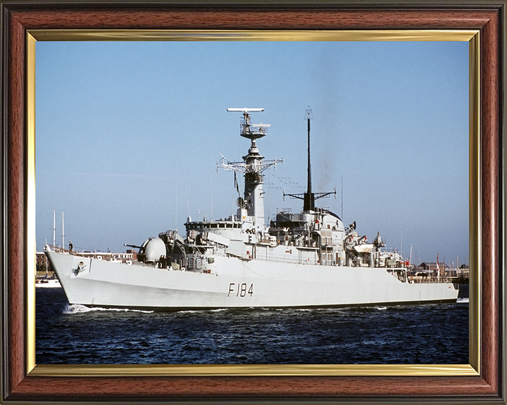 HMS Ardent (F184) Photo Print - Starboard View - Royal Navy Type 21 Frigate Hampshire Prints 10 x 8 Classic Frame No