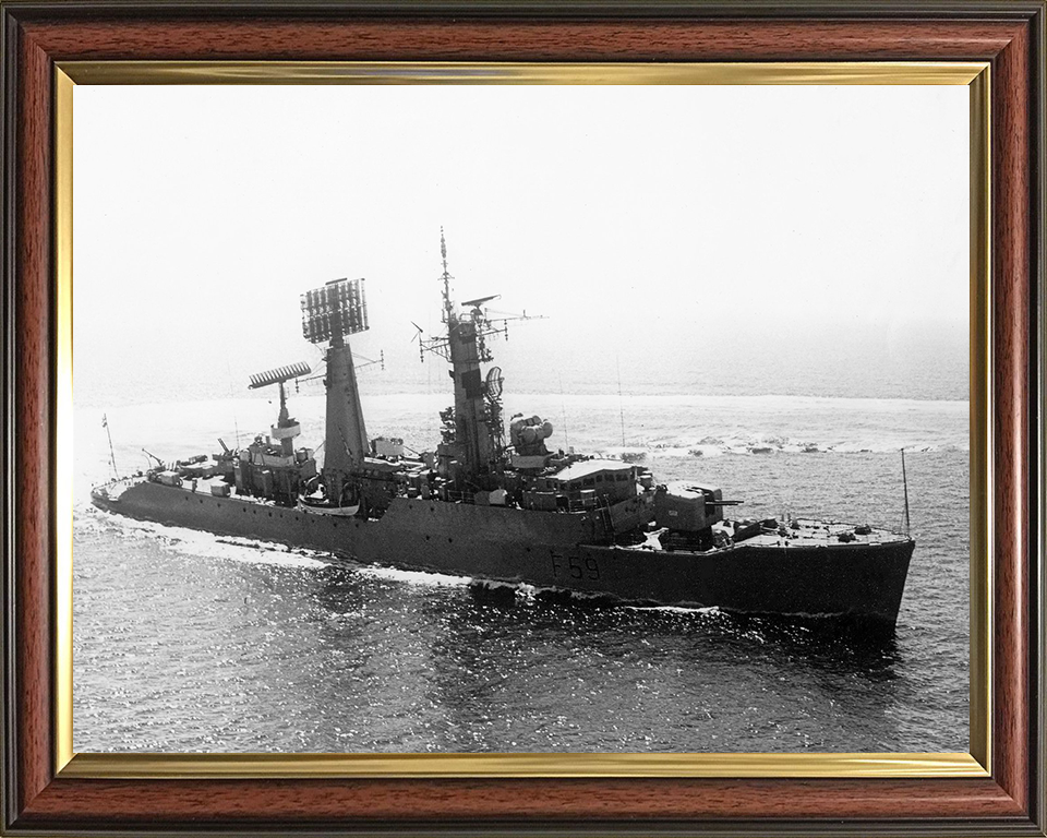 HMS Chichester F59 Royal Navy Salisbury class Frigate Photo Print or Framed Print - Hampshire Prints